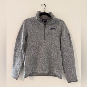 Patagonia Women's Better Sweater 1/4-Zip Pullover in gray - Small
